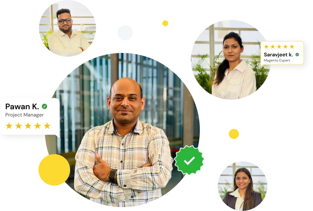Real developers from our team, rated by clients
