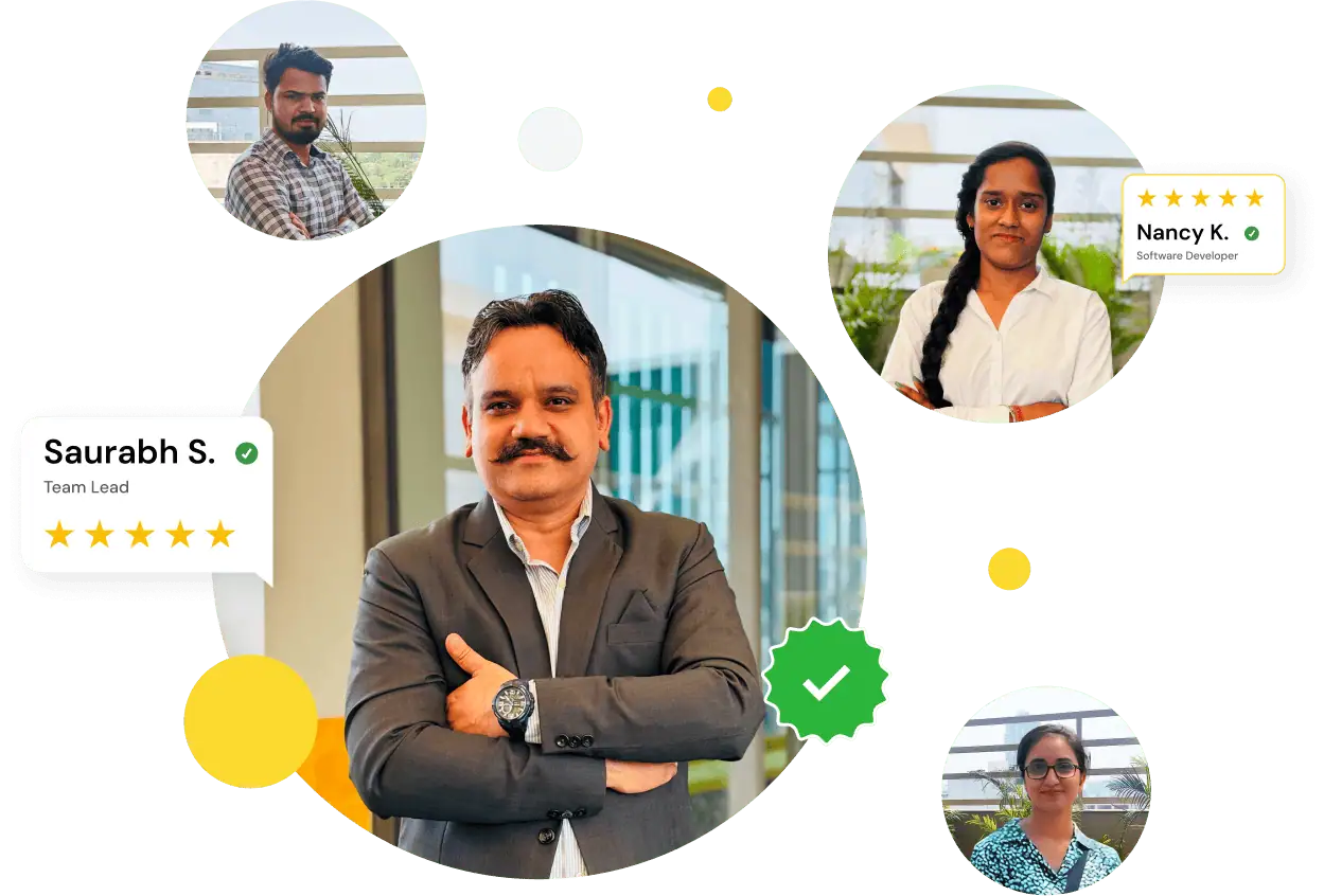 Real developers from our team, rated by clients