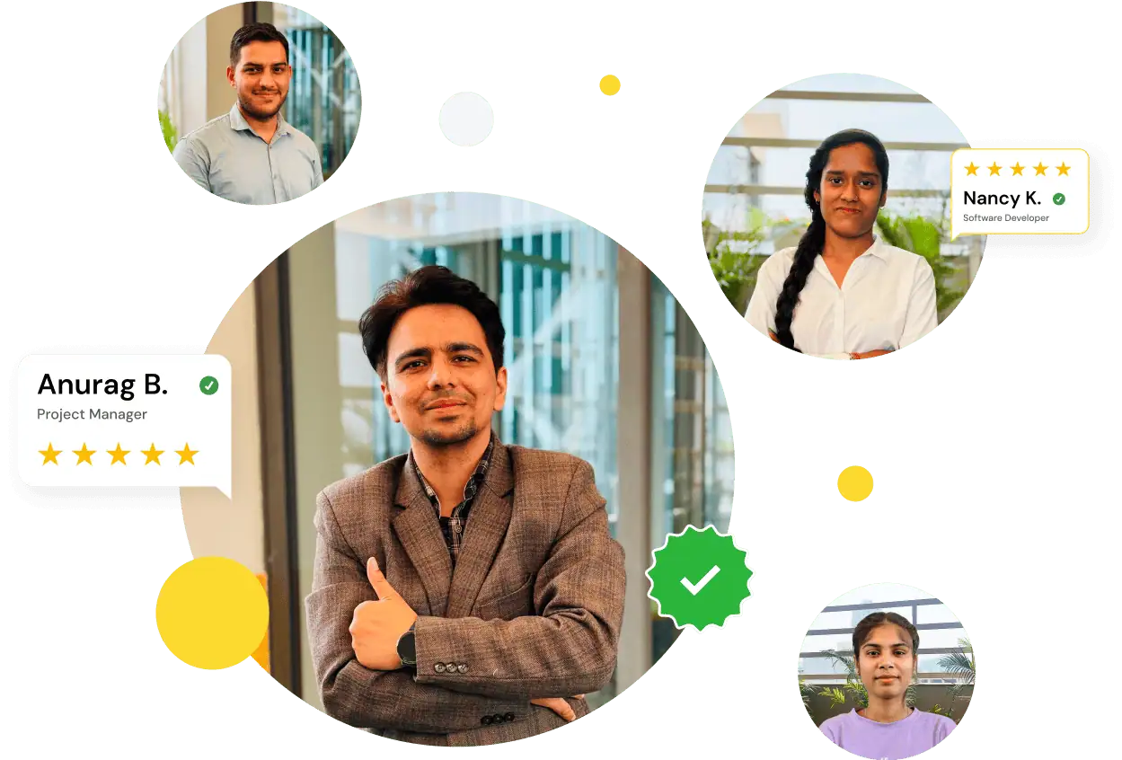 Real developers from our team, rated by clients