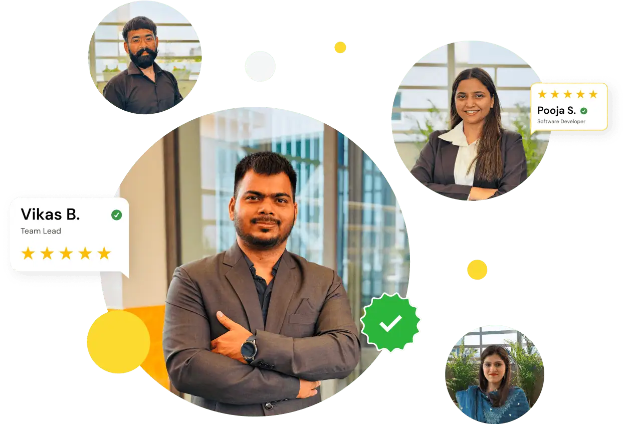 Real developers from our team, rated by clients