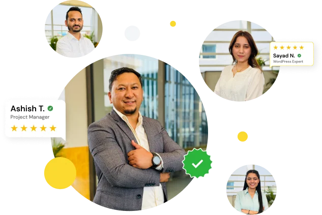 Real developers from our team, rated by clients