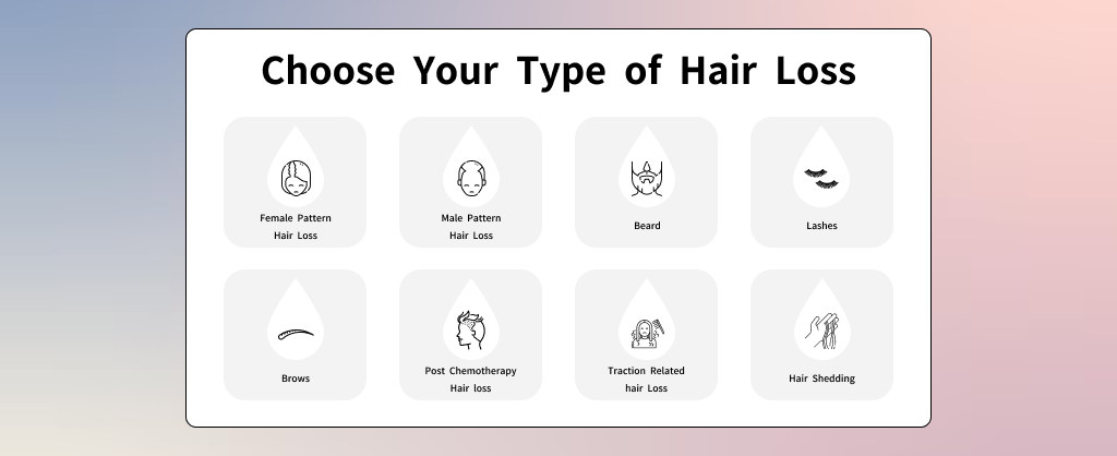 Select Hair Loss for Product Recommendation quiz