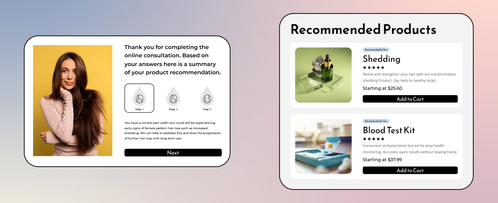 Personalized Product Listing