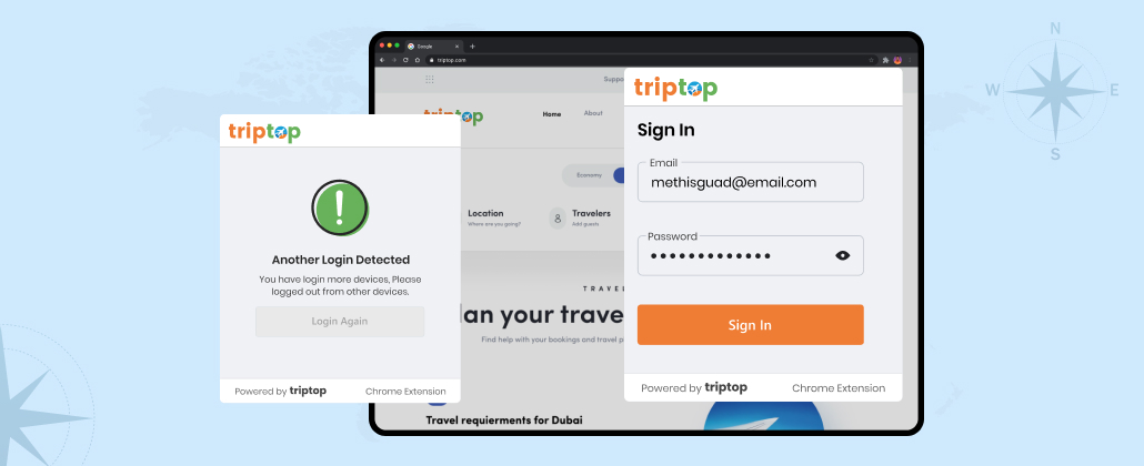 Secure Check-In- Chrome Extension for Travel Agents