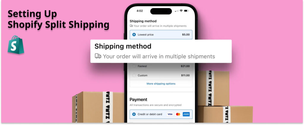 setting up shopify Split shipping