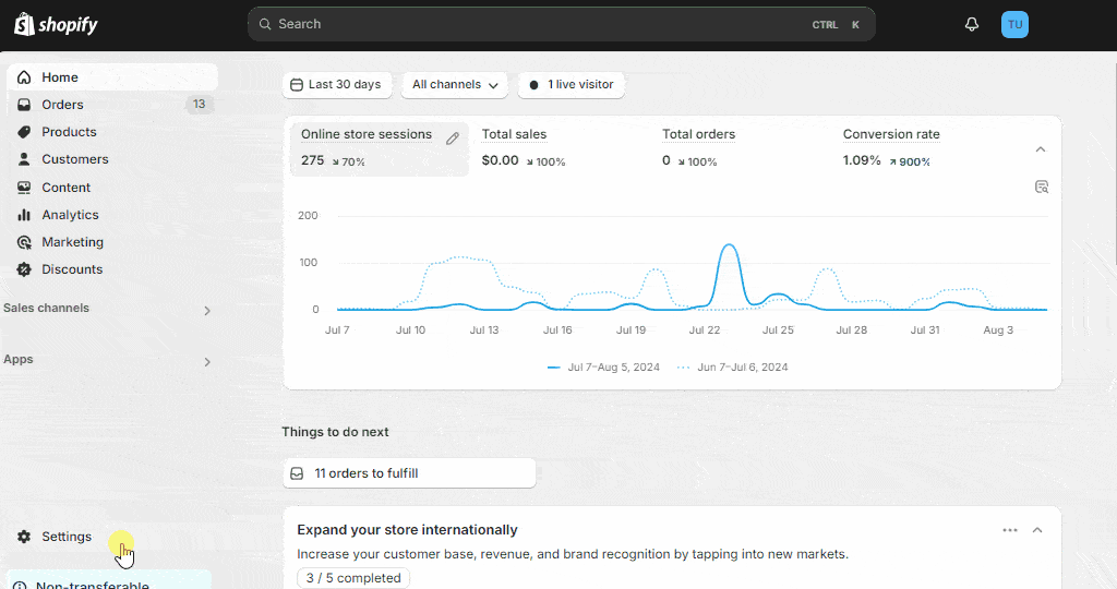 shopify markets setup demo