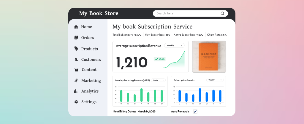 Create Book Subscription service for books 