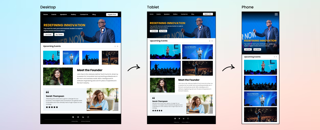 Responsive Event Streaming Website