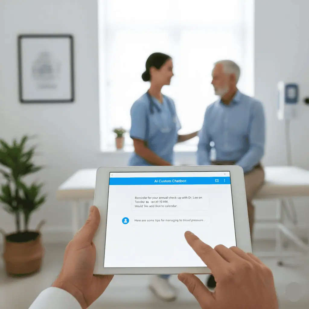 Custom chatbot in health industry