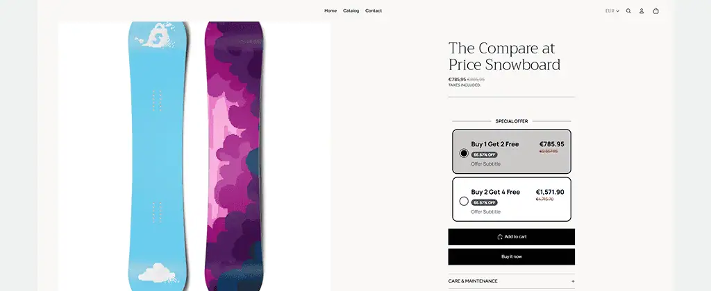 User Interface of Bundle Shopify app