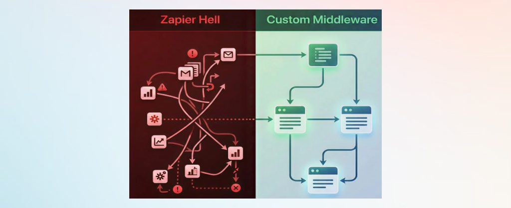 Escaping “Zapier Hell”(When to build custom middleware)