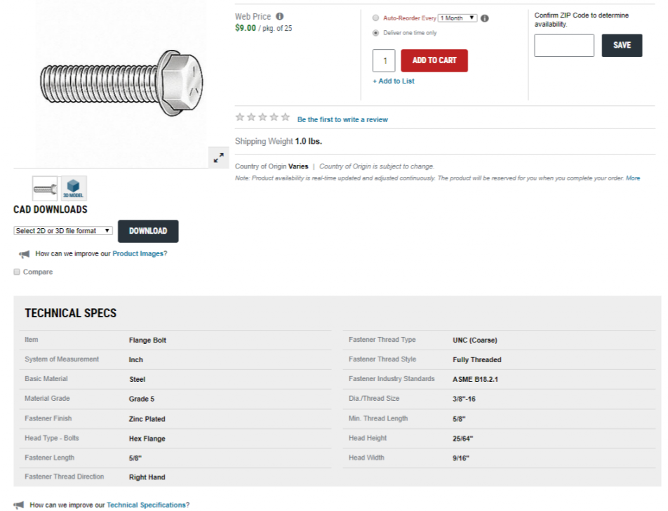 B2B product description