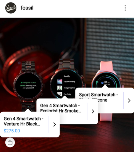 Example of Shoppable Posts in Instagram