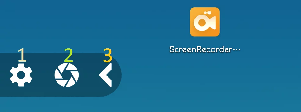 Floating Bar Launch view- Screen recording app