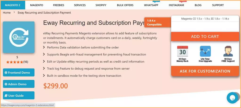 Eway Recurring and Subscription Payment